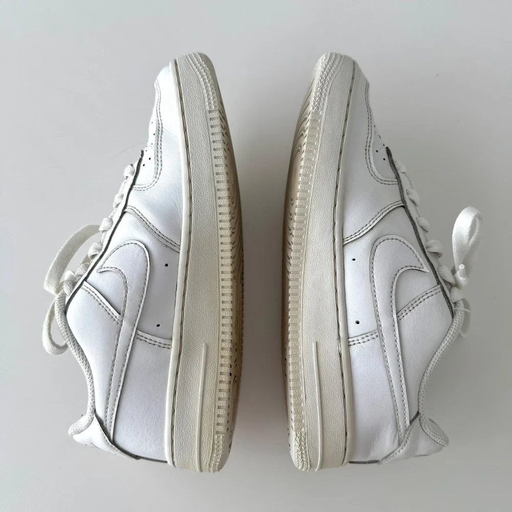 Nike Air Force 1 Low Kids White Leather Sneakers Shoes Size 5.5‎ Youth
